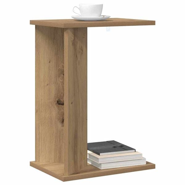 vidaXL End Table Artisan Oak 35 x 25 x 50 cm Engineered Wood