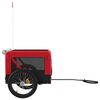 vidaXL Pet Bike Trailer Red and Black Oxford Fabric&Iron