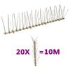 vidaXL 5-row Plastic Bird & Pigeon Spikes Set of 20 10 m