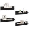 vidaXL Wall Shelves 4 pcs Black Oak 80 x 11.5 x 18 cm Engineered Wood
