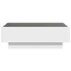 vidaXL Coffee Table with LED White 90x50x30 cm Engineered Wood