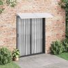 vidaXL Door Canopy Grey and Transparent 200x75 cm PC