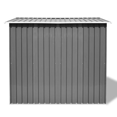 vidaXL Garden Storage Shed Grey Metal 257x205x178 cm