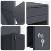 vidaXL Parcel Drop Box with Storage Anthracite 41 x 38 x 103 cm Steel