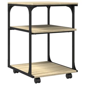 vidaXL Printer Stand 3-Tier Sonoma Oak 43x48x64 cm Engineered Wood