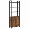 vidaXL Book Cabinet 6-Tier 60 x 24 x 161 cm Engineered Wood Smoked Oak