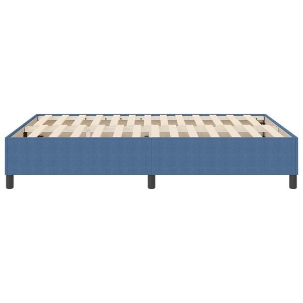 vidaXL Platform Bed Frame Blue 160 x 200 cm Fabric