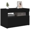 vidaXL TV Cabinet with LED Lights Black 60x35x40 cm