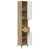 vidaXL Bathroom Cabinet with Drawer Artisan Oak 31.5 x 33 x 190 cm