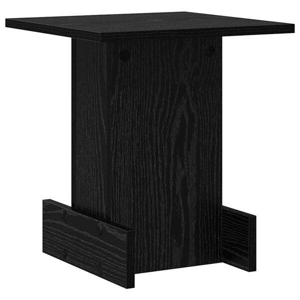vidaXL End Table Black Oak 35.5 x 35 x 40 cm Engineered Wood