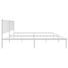 vidaXL Metal Bed Frame without Mattress with Headboard White 200x200cm