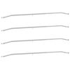 vidaXL Tarpaulin Bracket for Trailers 4 pcs Silver 136-218 cm Aluminum