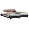 vidaXL Bed Frame Black Oak 203 x 163 x 25 cm Engineered Wood