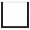 vidaXL Dining Table Legs U-Shaped 3 pcs Black 90x(72-73) cm Steel