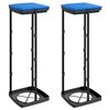 vidaXL Rubbish Bag Holders 2 pcs Black and Blue 120 L PP