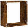 vidaXL Wall Cube Shelves 2 pcs Smoked Oak 30x15x30 cm