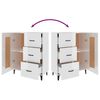 vidaXL Sideboard High Gloss White 69.5x34x90 cm Engineered Wood