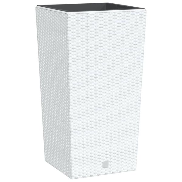 vidaXL Planter with Removable Inner White 21 / 49 L PP Rattan