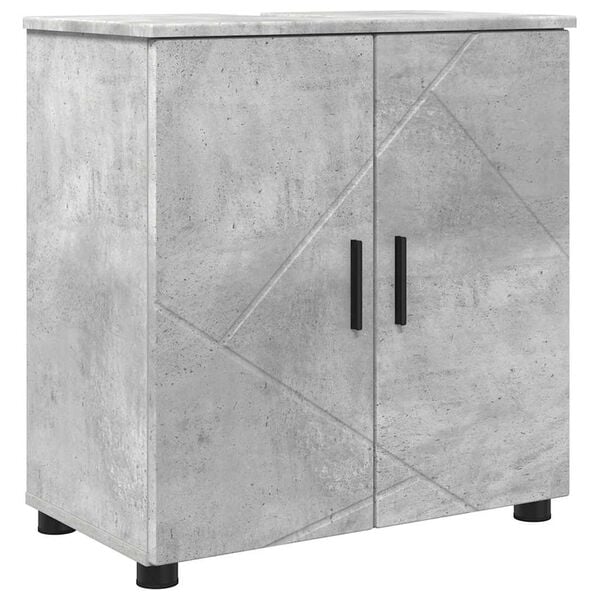 vidaXL Bathroom Cabinet with Storage Concrete Grey 61 x 35 x 64 cm