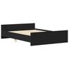 vidaXL Bed Frame without Mattress Black 135x190 cm Double