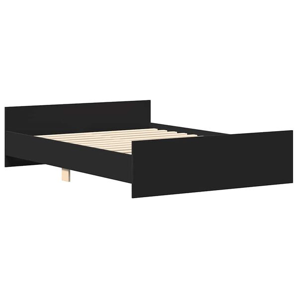 vidaXL Bed Frame without Mattress Black 135x190 cm Double