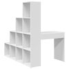 vidaXL Corner Desk White 101.5 x 149.5 x 149.5 cm Engineered Wood