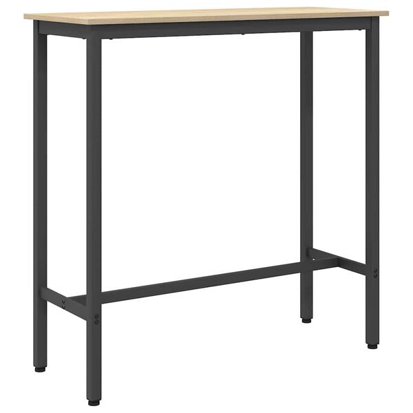 vidaXL Table Sonoma Oak 100 x 40 x 100.5 cm Engineered Wood and Steel