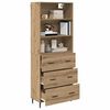 vidaXL Highboard with Drawer Artisan Oak 69.5 x 34 x 180 cm