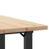 vidaXL Dining Table O-Frame 70x70x75.5 cm Solid Wood Pine and Steel