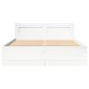 vidaXL Bed Frame with Headboard without Mattress White 120x200 cm
