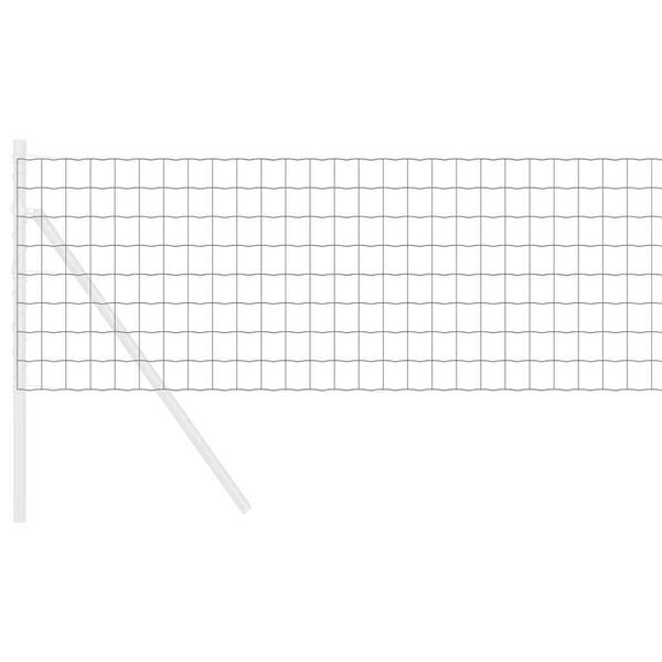 vidaXL Euro Fence Grey 0.4 x 10 m PVC-coated iron