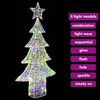 vidaXL Christmas Tree with 240 LEDs Multicolour 180 cm Acrylic