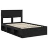 vidaXL Bed Frame with Headboard Black 120 x 200 cm Solid Pine Wood