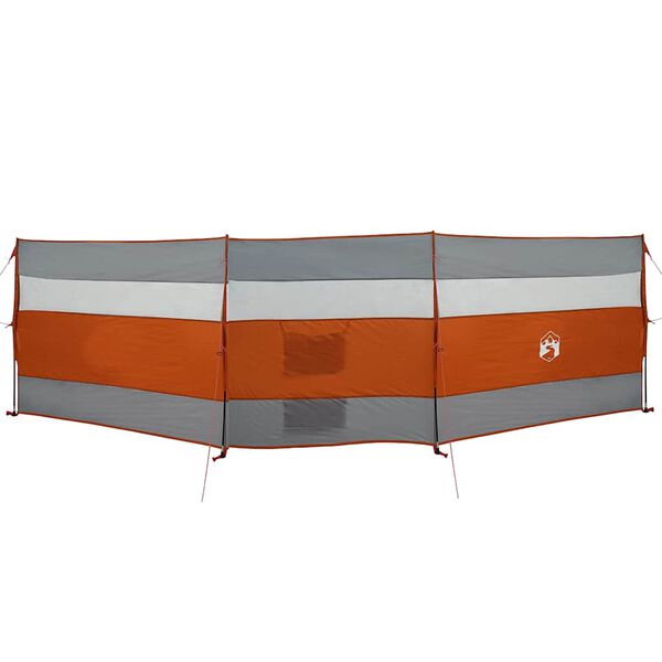 vidaXL Camping Windbreak Grey and Orange 508x130 cm Waterproof