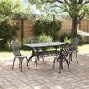 vidaXL Garden Dining Set 5 pcs Black Aluminium