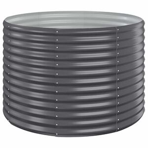 vidaXL Garden Raised Bed Galvanised Steel 100x100x68 cm Anthracite