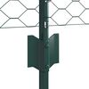 vidaXL Fence with Post Green 0.6 x 25 m Steel and PVC