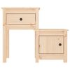 vidaXL Bedside Cabinet 79.5x38x65.5 cm Solid Wood Pine