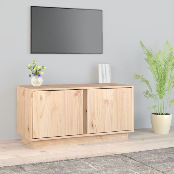 vidaXL TV Cabinet 80x35x40.5 cm Solid Wood Pine