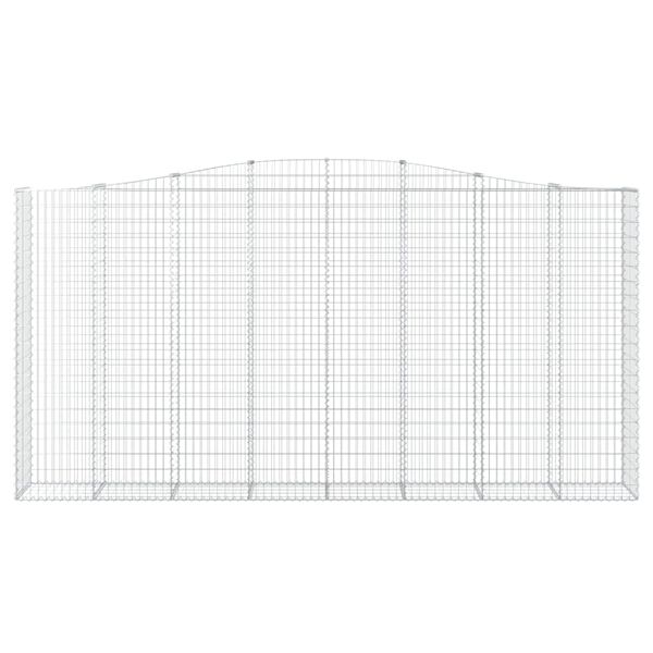 vidaXL Arched Gabion Baskets 7 pcs 400x50x200/220 cm Galvanised Iron