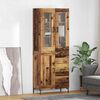 vidaXL Highboard with Drawer 2 pcs Old Wood Engineered Wood