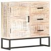 vidaXL Sideboard White 73x30x75 cm Solid Acacia Wood
