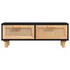 vidaXL Coffee Table Black 80x40x30 cm Engineered Wood&Solid Wood Pine