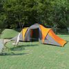 vidaXL Camping Tent 6 Persons Grey and Orange