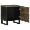 vidaXL Bedside Cabinet Black 40x33x46 cm Solid Wood Mango