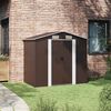 vidaXL Garden Storage Shed Brown 204x132x186 cm Steel