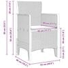 vidaXL Garden Dining Set 3 pcs White Polt rattan