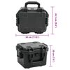 vidaXL Portable Flight Case Black 30x24.5x20 cm PP