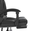 vidaXL Massage Reclining Office Chair Black Faux Leather