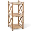 vidaXL 3-Tier Square Bamboo Shelf